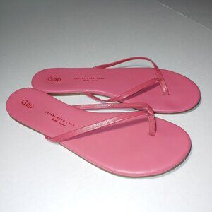 Gap's Leather flip flops Size 10 Hot Pink